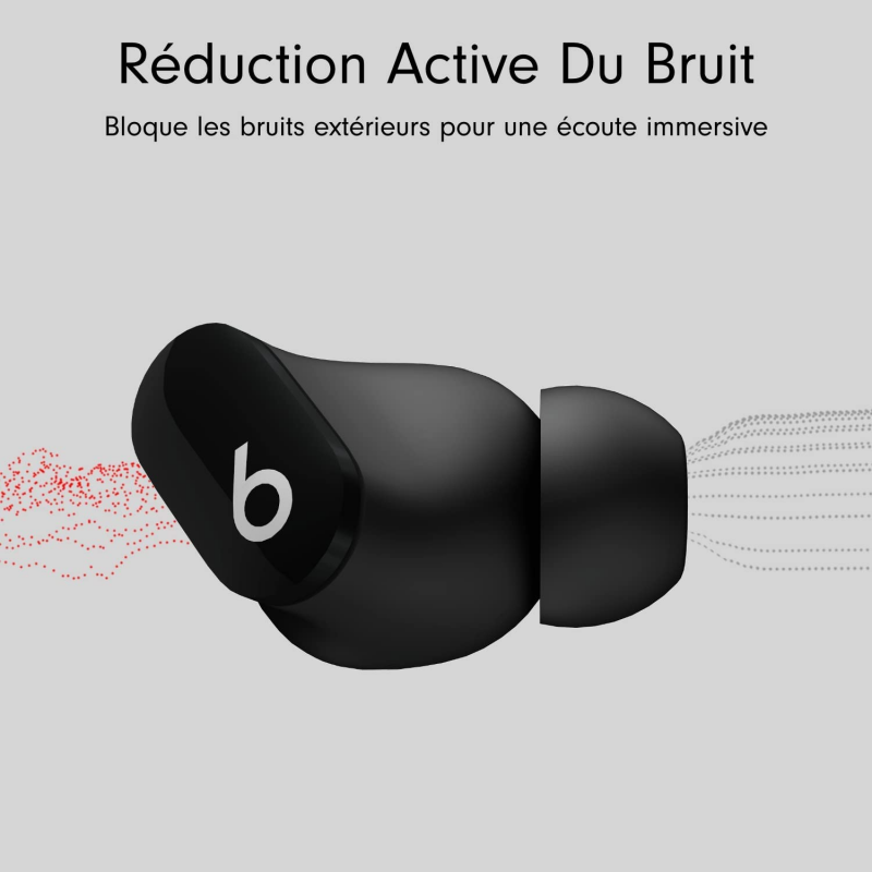 Beats Studio Buds - Écouteurs Totalement sans Fil avec réduction du Bruit - compatibles avec Les appareils Apple et Android - Noir