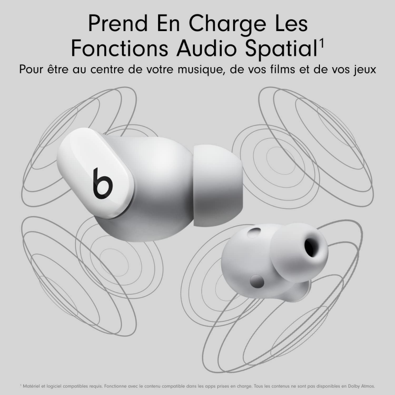 Beats Studio Buds - Écouteurs Totalement sans Fil avec réduction du Bruit - compatibles avec Les appareils Apple et Android - Blanc