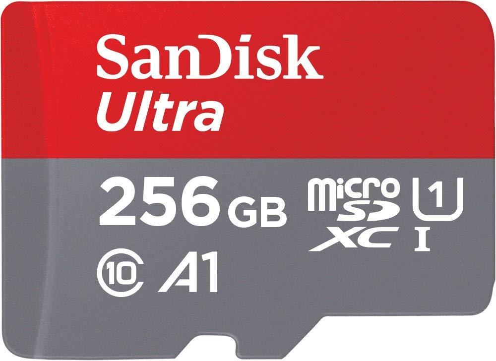 Basics Carte Mémoire MicroSDXC, 128 GB, avec Adaptateur SD, A2, U3,  vitesse de lecture maximale de 100 Mo/s, Noir