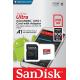 SanDisk Carte mémoire microSDXC Ultra 128 Go + adaptateur SD. Vitesse de lecture jusqu'à 120 Mo/s, classe 10, certifié U1, A1