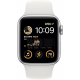 Apple Watch SE 2022 2e génération (GPS, 40 mm) - Boîtier en aluminium argenté avec bracelet sport blanc M/L