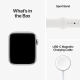 Apple Watch SE 2022 2e génération (GPS, 44 mm) - Boîtier en aluminium argenté avec bracelet sport blanc M/L